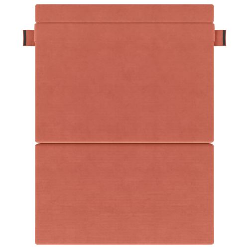 Разтегателен диван легло Червено оранжево 203 x 152 x 15 см