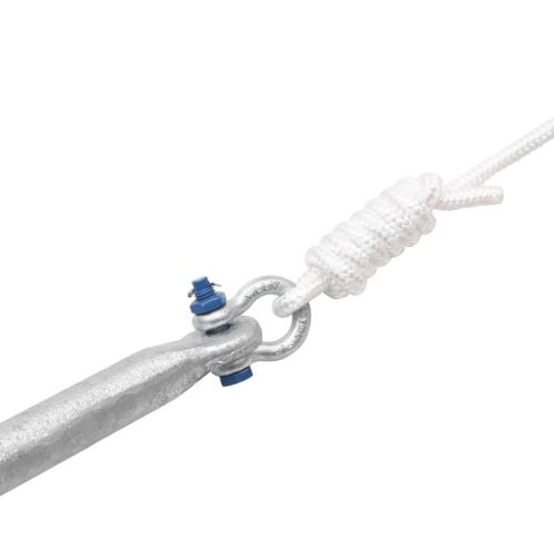 Сгъваема котва с въже сребриста 10 kg Горещо поцинкован чугун