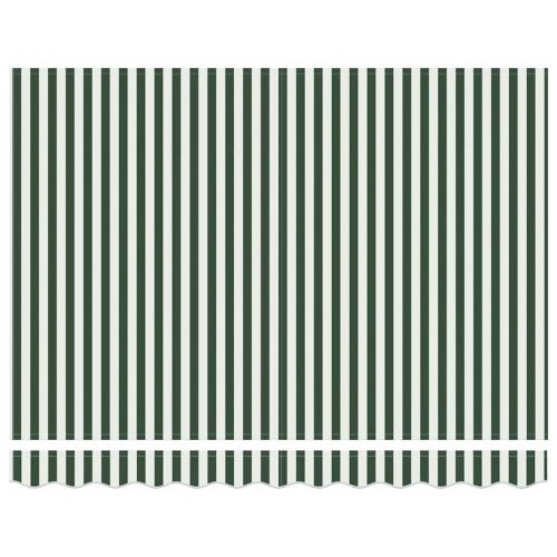 Сгъваем навес Зелен и бял 300 x 250 cm Текстил и стомана