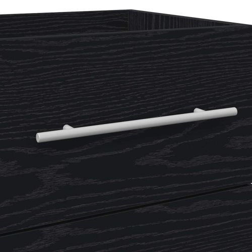 Шкаф за мивка в баня с чекмедже Черно 42 x 39 x 52 см