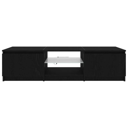 ТВ шкаф Черния дъб 140 x 38,5 x 36 см Инженерно дърво