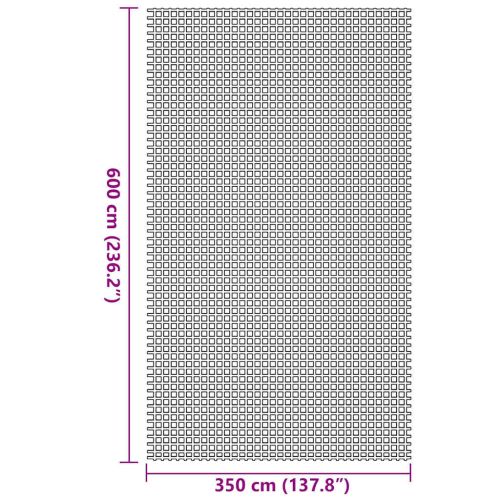 Килим за палатка Зелен 600 × 350 cm Полиестер