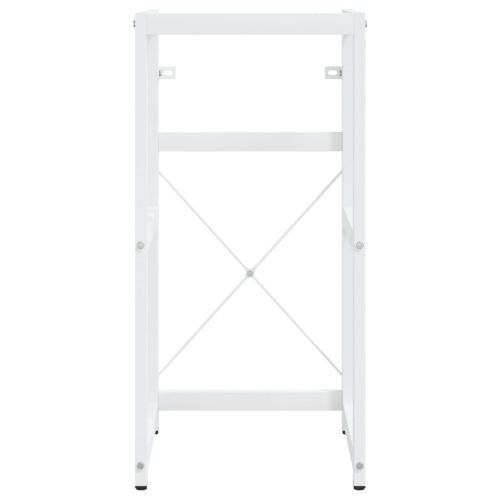 Рамка за мивка за баня с вграден умивалник, бяла, желязна