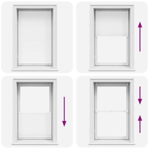 Плисирана щора 70 х 125 см, бяла