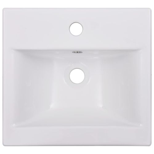 Мивка за вграждане, 42x39x18 см, керамична, бяла