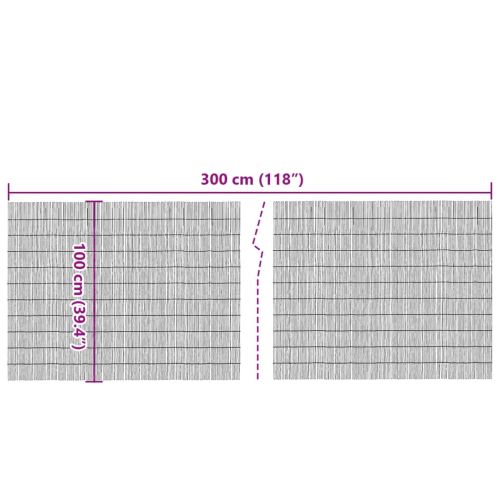Градинска ограда 300x100 см тръстика