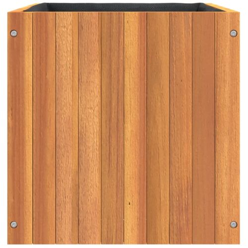 Градинска кашпа 45x45x45 см масивна акация