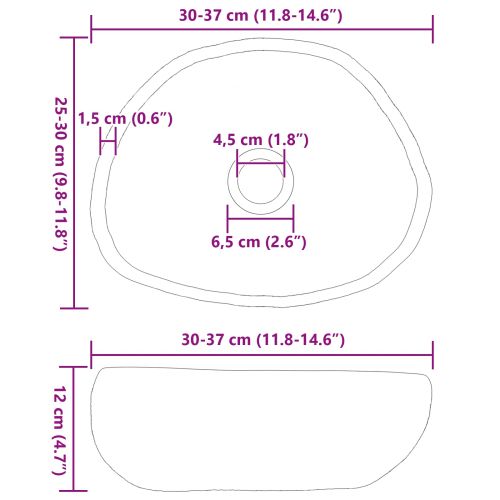 Речен камък Светлосиво (30-37) x (25-30) x 12 см Речен камък