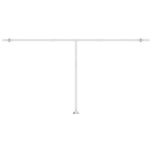 Автоматичен сенник LED и сензор за вятър 600x350 см жълто/бяло