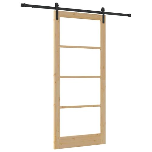 Преплъзваща се врата ORKDAL Естествено и черно 93 x 211 см