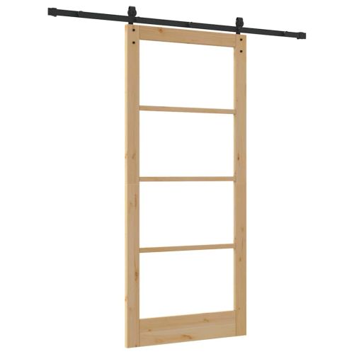 Преплъзваща се врата ORKDAL Естествено и черно 93 x 211 см