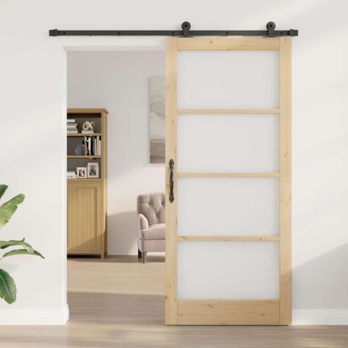 Преплъзваща се врата ORKDAL Естествено и черно 93 x 211 см