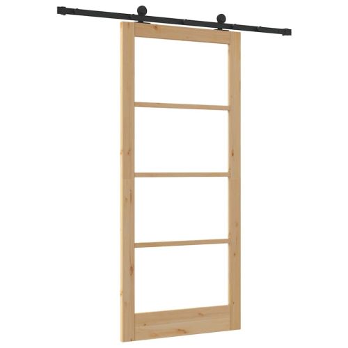 Преплъзваща се врата ORKDAL Естествено и черно 93 x 211 см