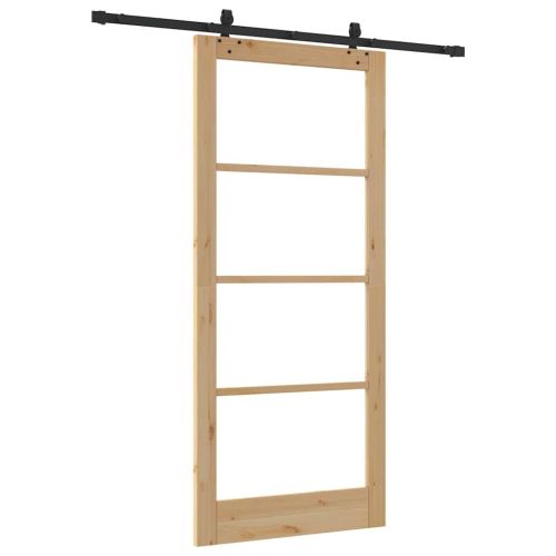 Преплъзваща се врата ORKDAL Естествено и черно 93 x 211 см