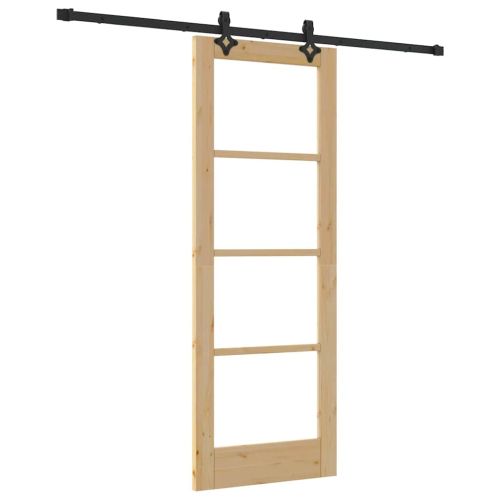 Преплъзваща се врата ORKDAL Естествено и черно 73,5 x 198,5 см