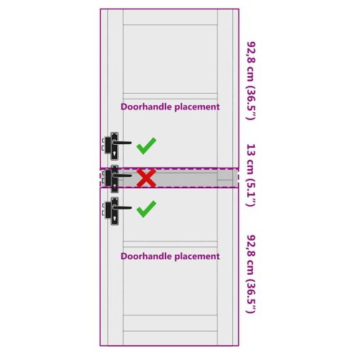 Вътрешна врата ORKDAL Кафяво 73,5 x 198,5 см