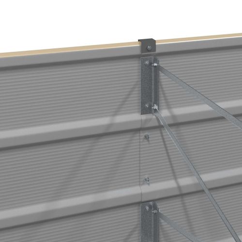 Кашпа Слонова кост 195 x 50 x 45 см Галванизирана стомана