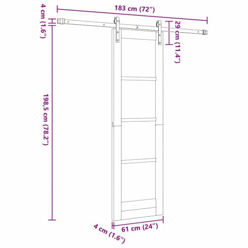 Преплъзваща се врата ORKDAL Бяло 61 x 198,5 см