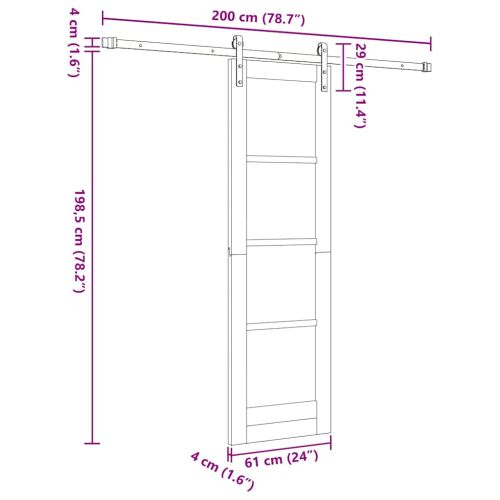 Преплъзваща се врата ORKDAL Бяло 61 x 198,5 см