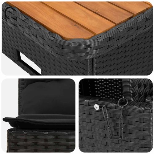 2 Брой Градинен среден диван с таблица, която се повдига