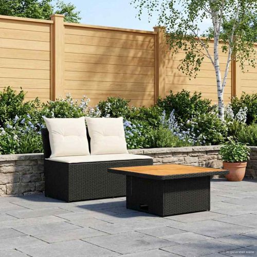 2 Брой Градинен среден диван с таблица, която се повдига