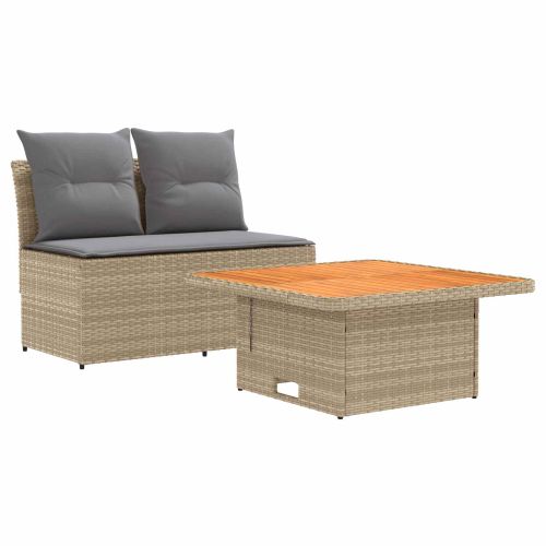 2 Брой Градинен среден диван с таблица, която се повдига