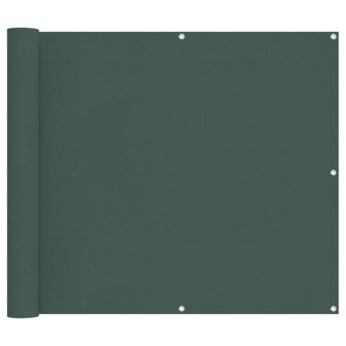 Балконен екран Тъмен зелен 100 x 400 cm Оксфордска тъкан