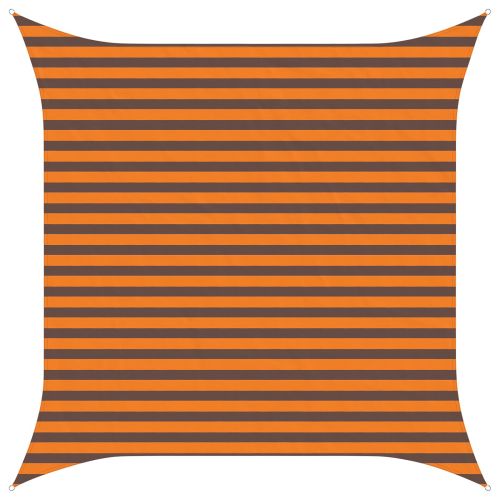 Открит слънцезащитен плат Оранжево и кафяво 3 x 3 m