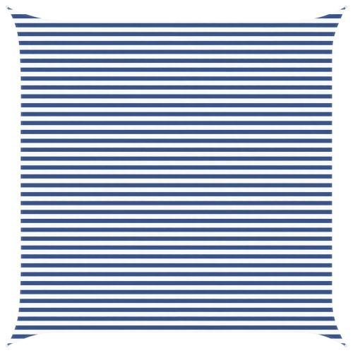 Открит слънцезащитен плат Синьо и бяло 5 x 5 m