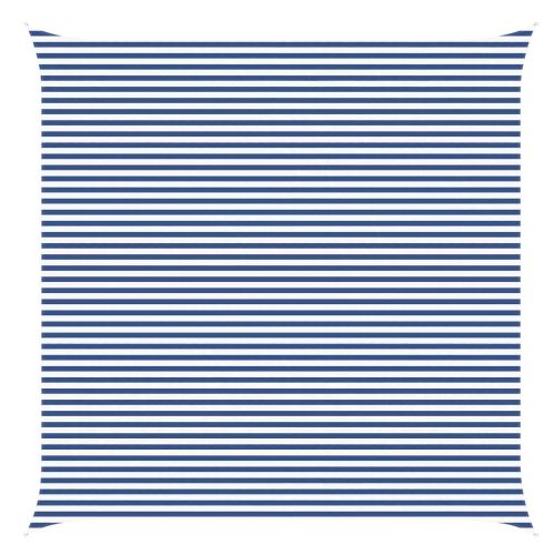 Открит слънцезащитен плат Синьо и бяло 6 x 6 m