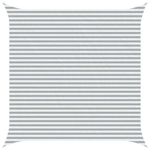 Открит слънцезащитен плат Светлосив и бял 4,5 x 4,5 m