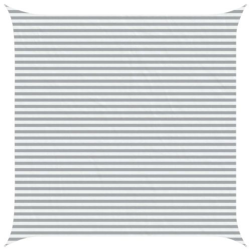 Открит слънцезащитен плат Светлосив и бял 5 x 5 m