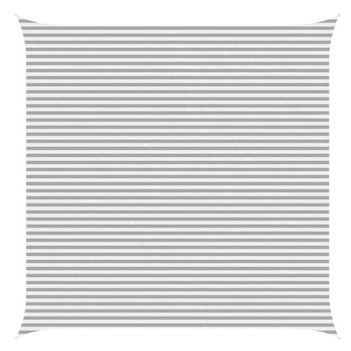 Открит слънцезащитен плат Светлосив и бял 6 x 6 m