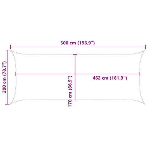 Слънчево платно за сянка Оранжево и кафяво 5 x 2 m
