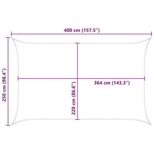 Слънчево платно за сянка Оранжево и кафяво 4 x 2,5 m