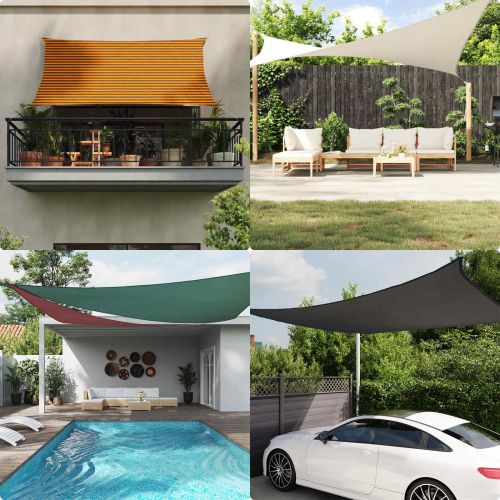 Слънчево платно за сянка Оранжево и кафяво 4,5 × 3 m