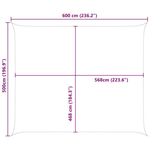 Слънчево платно за сянка Оранжево и кафяво 6 x 5 m