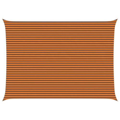 Слънчево платно за сянка Оранжево и кафяво 7 x 5 m