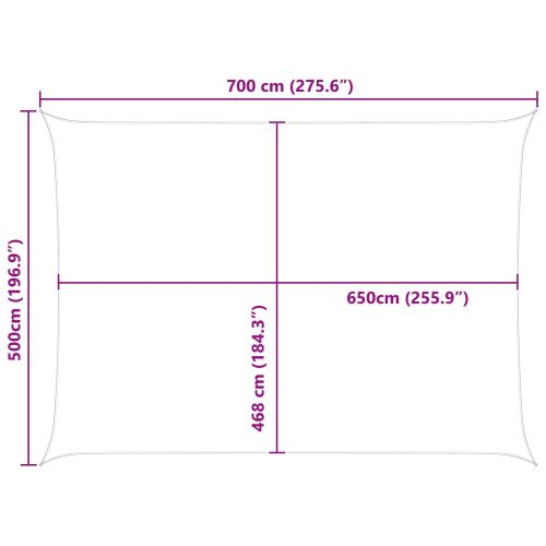 Слънчево платно за сянка Оранжево и кафяво 7 x 5 m