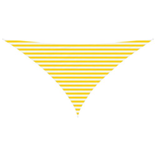 Открит слънцезащитен плат Жълт и бял 3,5 x 3,5 x 4,9 m