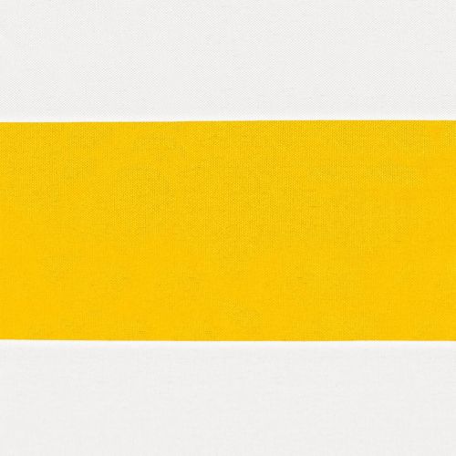 Открит слънцезащитен плат Жълт и бял 3,5 x 3,5 x 4,9 m