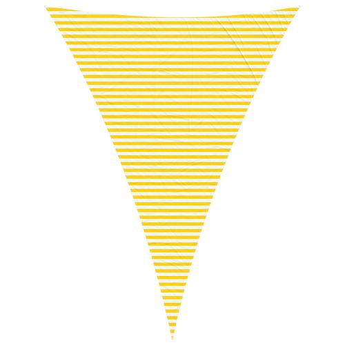 Открит слънцезащитен плат Жълт и бял 5 x 7 x 7 m