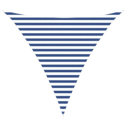 Открит слънцезащитен плат Синьо и бяло 3 x 3 x 3 m