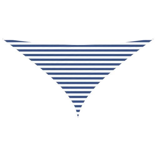 Открит слънцезащитен плат Синьо и бяло 3 x 3 x 4,24 m