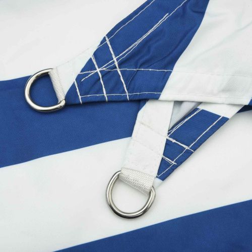 Открит слънцезащитен плат Синьо и бяло 3 x 3 x 4,24 m