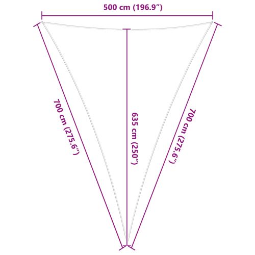 Открит слънцезащитен плат Синьо и бяло 5 x 7 x 7 m