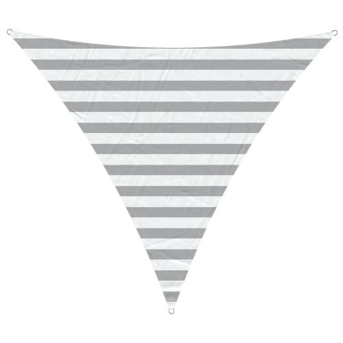 Открит слънцезащитен плат Светлосив и бял 2 x 2 x 2 m