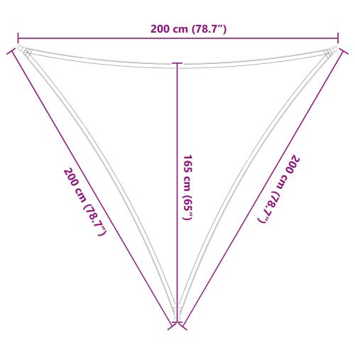 Открит слънцезащитен плат Светлосив и бял 2 x 2 x 2 m