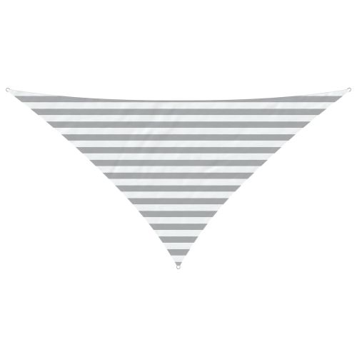 Открит слънцезащитен плат Светлосив и бял 2,5 x 2,5 x 3,5 m