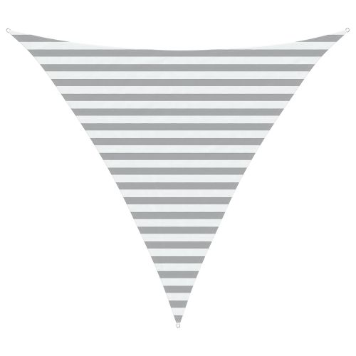 Открит слънцезащитен плат Светлосив и бял 3 x 3 x 3 m